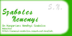szabolcs nemenyi business card